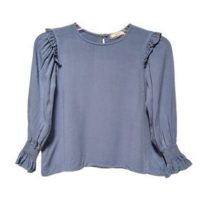 Soprano Ruffle Long Sleeve Girls Top